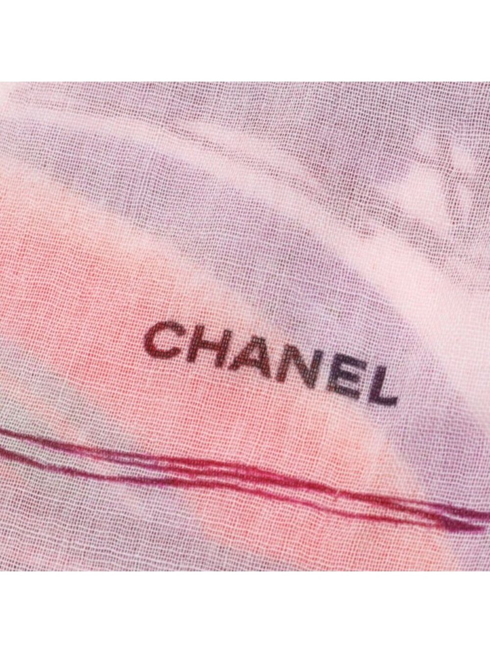Chanel Love Cashmere Silk Shawl Large Scarf Pink - Picture 6 of 9